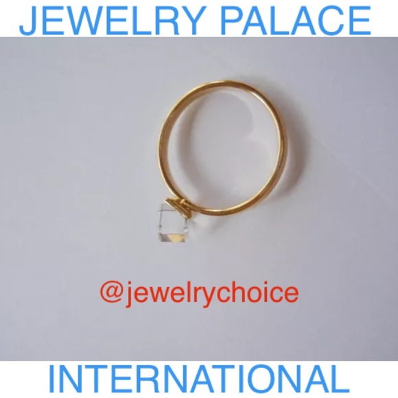 🆕14K Gold Filled White Square Crystal Kids Ring. - Picture 9 of 12